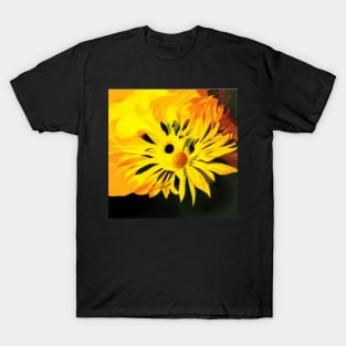 Sunflower Retro Artificial Intelligence Arts T-Shirt